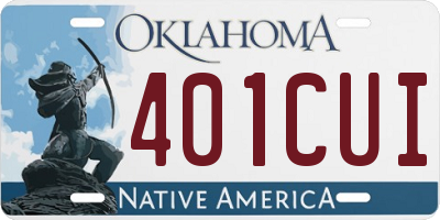 OK license plate 401CUI