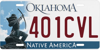 OK license plate 401CVL