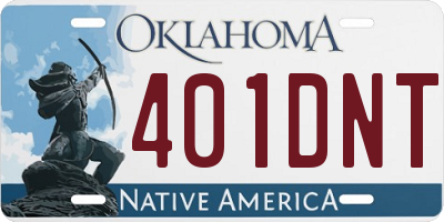OK license plate 401DNT