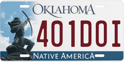 OK license plate 401DOI