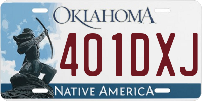 OK license plate 401DXJ