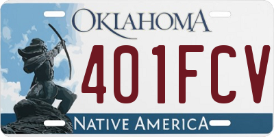 OK license plate 401FCV