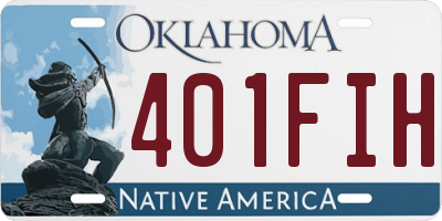 OK license plate 401FIH
