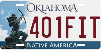 OK license plate 401FIT