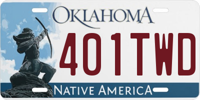 OK license plate 401TWD