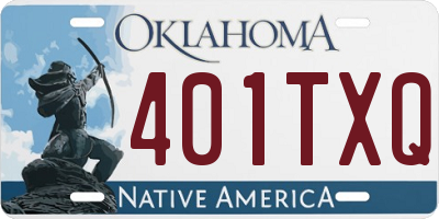 OK license plate 401TXQ