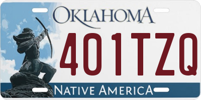 OK license plate 401TZQ