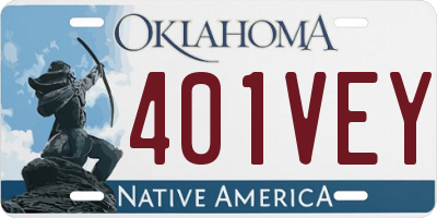 OK license plate 401VEY