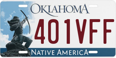 OK license plate 401VFF