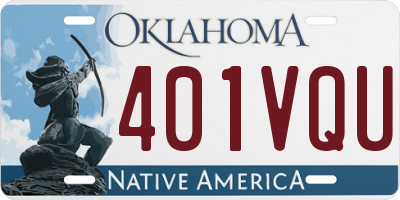 OK license plate 401VQU