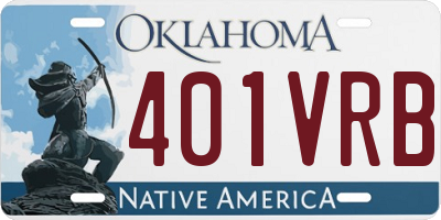 OK license plate 401VRB