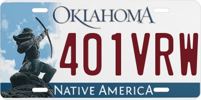 OK license plate 401VRW