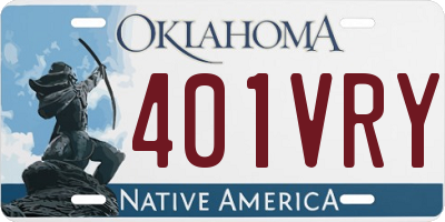 OK license plate 401VRY