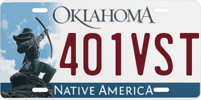 OK license plate 401VST
