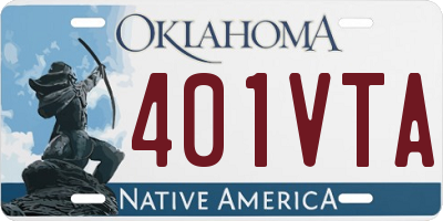 OK license plate 401VTA