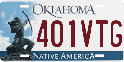 OK license plate 401VTG