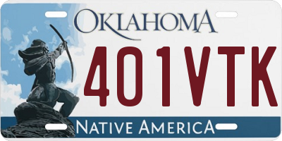 OK license plate 401VTK