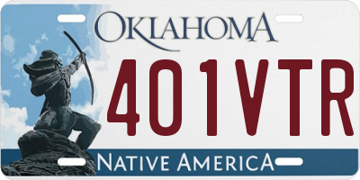 OK license plate 401VTR