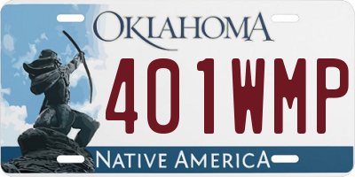 OK license plate 401WMP