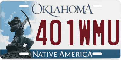 OK license plate 401WMU