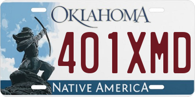 OK license plate 401XMD