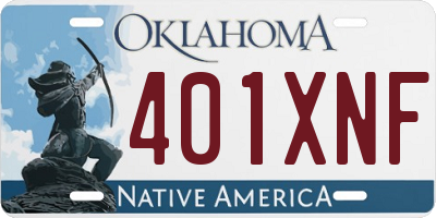 OK license plate 401XNF