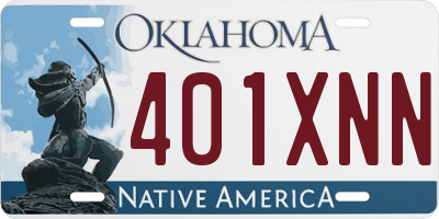 OK license plate 401XNN