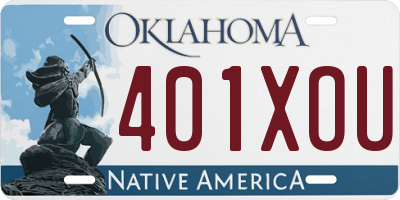 OK license plate 401XOU