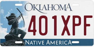 OK license plate 401XPF