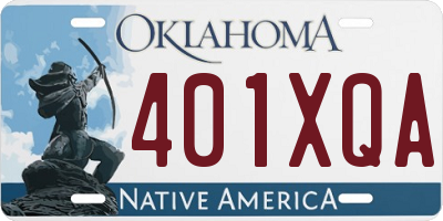 OK license plate 401XQA
