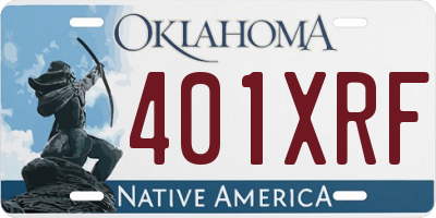 OK license plate 401XRF
