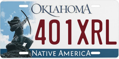 OK license plate 401XRL