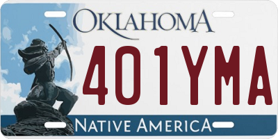 OK license plate 401YMA