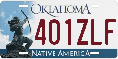 OK license plate 401ZLF