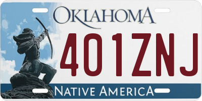 OK license plate 401ZNJ