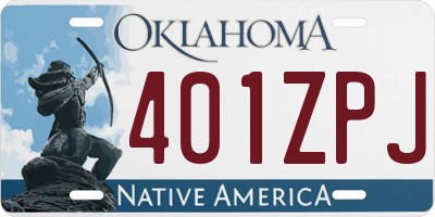 OK license plate 401ZPJ