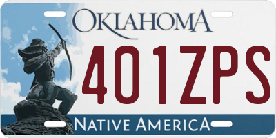 OK license plate 401ZPS