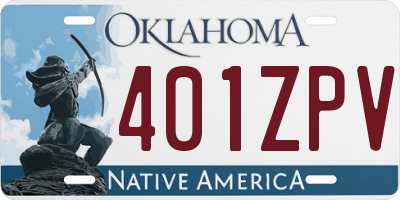 OK license plate 401ZPV