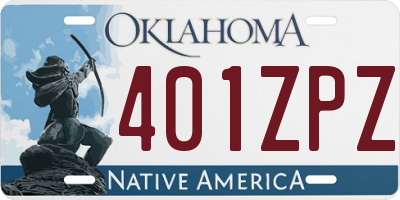OK license plate 401ZPZ