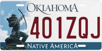 OK license plate 401ZQJ