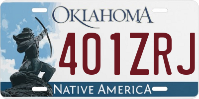 OK license plate 401ZRJ
