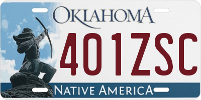 OK license plate 401ZSC