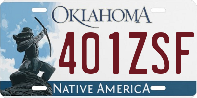 OK license plate 401ZSF