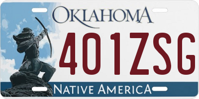 OK license plate 401ZSG