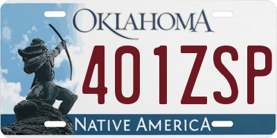 OK license plate 401ZSP