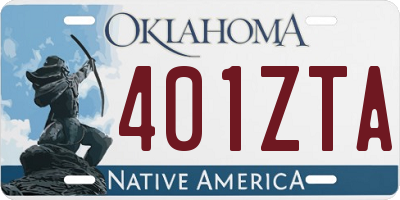 OK license plate 401ZTA
