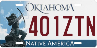 OK license plate 401ZTN
