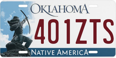 OK license plate 401ZTS
