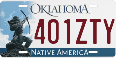 OK license plate 401ZTY