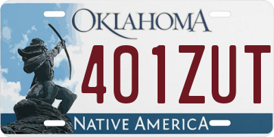 OK license plate 401ZUT